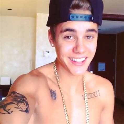 justin bieber shirtless instagram